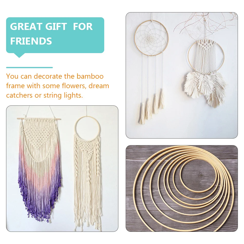 Bamboo Floral Hoops Diy Craft Rings For Garland Wreath Decoration Wooden Macrame Wall Hanging Party Home Christmas Ornament
Bamboo Floral Hoops Diy Craft Rings For Garland Wreath Decoration Wooden Macrame Wall Hanging Party Home Christmas Ornament