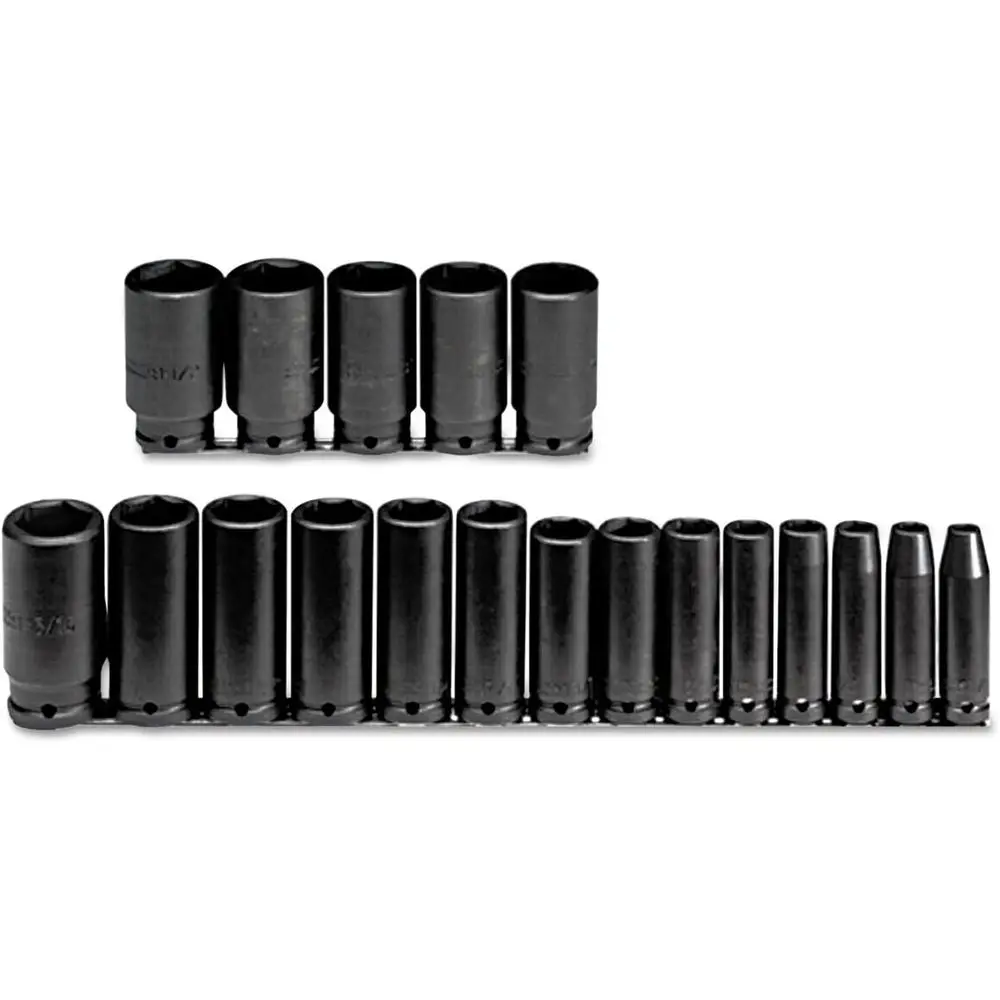 Half-Inch Drive 19-Piece Impact Socket Set
Half-Inch Drive 19-Piece Impact Socket Set