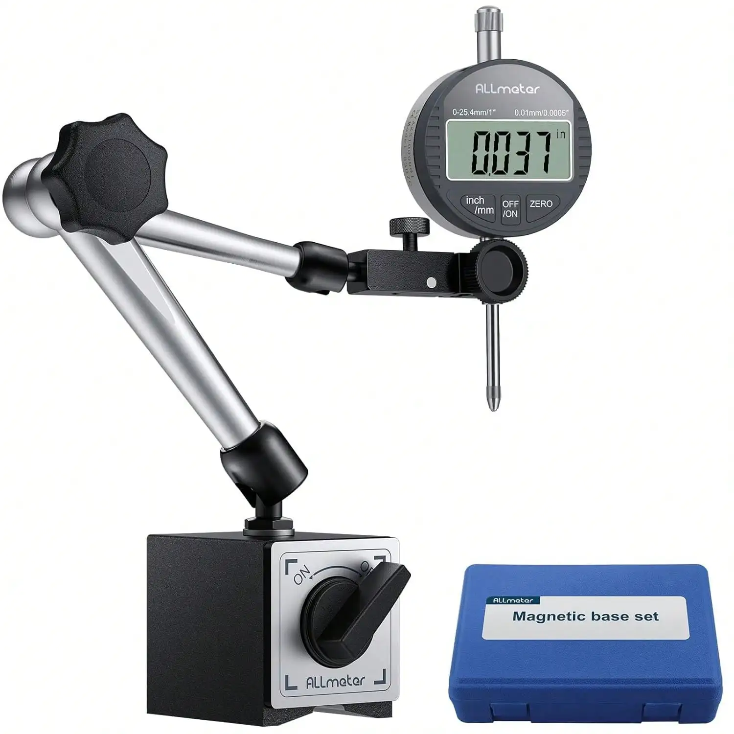 Electronic Digital Dial Indicator Gage Gauge and 176lbs (80kg) Magnetic Base,Inch/Metric Conversion Auto Off Measuring Tool
Electronic Digital Dial Indicator Gage Gauge and 176lbs (80kg) Magnetic Base,Inch/Metric Conversion Auto Off Measuring Tool