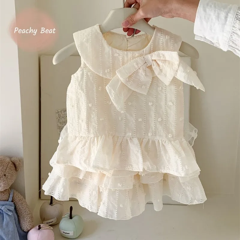 Baby Girl Cotton Bow Vest+ Lace Floral Layered Skirt 2PCS Infant Toddler Child Sweet Clothes Set Summer Outfit Baby Clothes 1-7Y
Baby Girl Cotton Bow Vest+ Lace Floral Layered Skirt 2PCS Infant Toddler Child Sweet Clothes Set Summer Outfit Baby Clothes 1-7Y