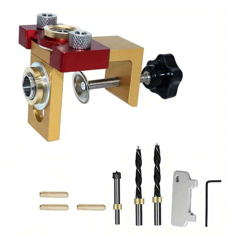 Y50A-Woodworking 3 In 1 Doweling Jig Kit Adjustable Wood Dowel Punch Locator Aluminum Pocket Hole Jig
Y50A-Woodworking 3 In 1 Doweling Jig Kit Adjustable Wood Dowel Punch Locator Aluminum Pocket Hole Jig