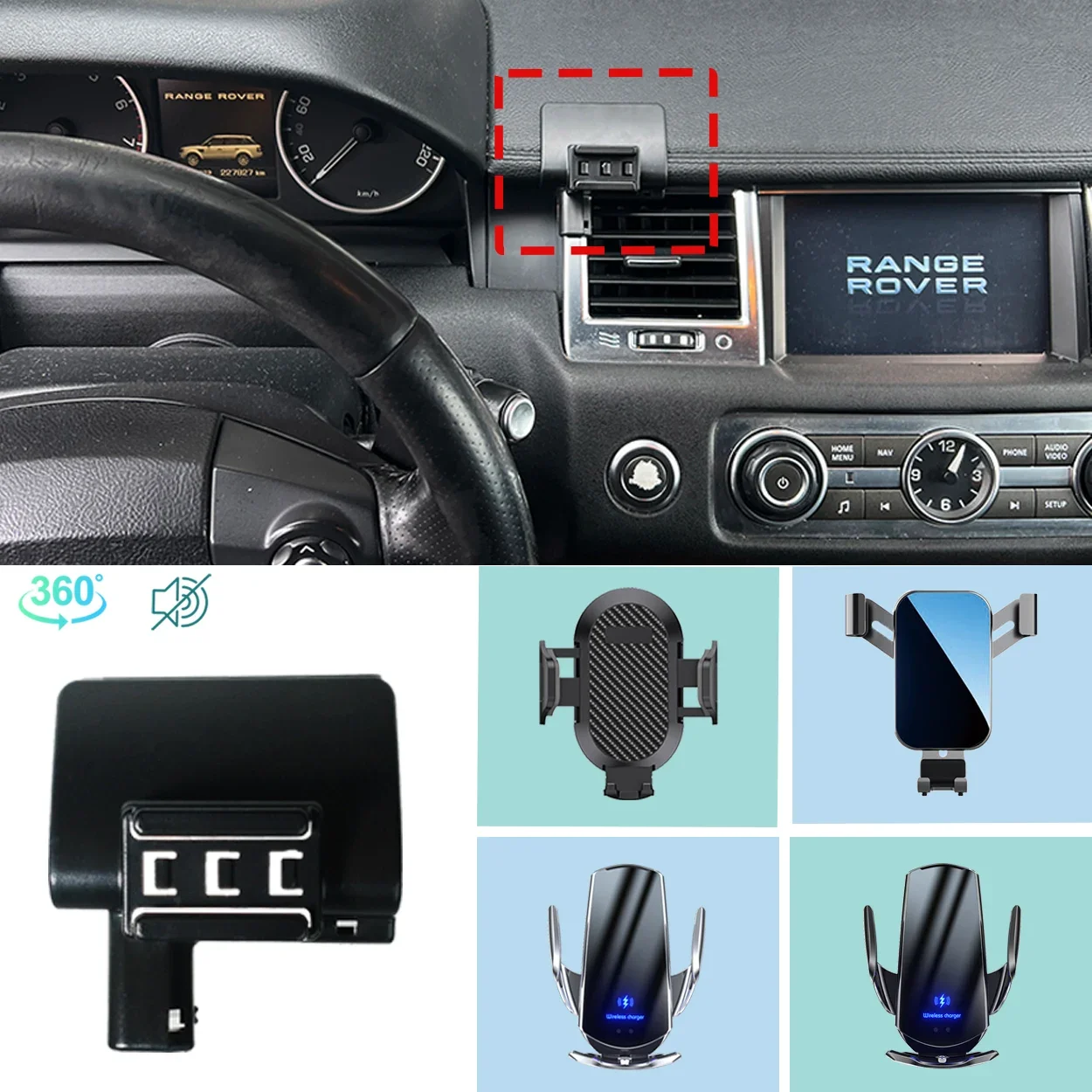 Car Phone Holder For Land Rover Range Rover Sport 2010 2011-2013 Mobile Phone Support Car Mounts Wireless Charging Accessories
Car Phone Holder For Land Rover Range Rover Sport 2010 2011-2013 Mobile Phone Support Car Mounts Wireless Charging Accessories