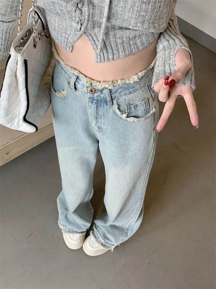 Solid Y2k Loose Vintage Causal Jeans Women Streetwear Fashion Wide Leg Pants Female High Waist Designer Long Denim Pants 2023
Solid Y2k Loose Vintage Causal Jeans Women Streetwear Fashion Wide Leg Pants Female High Waist Designer Long Denim Pants 2023