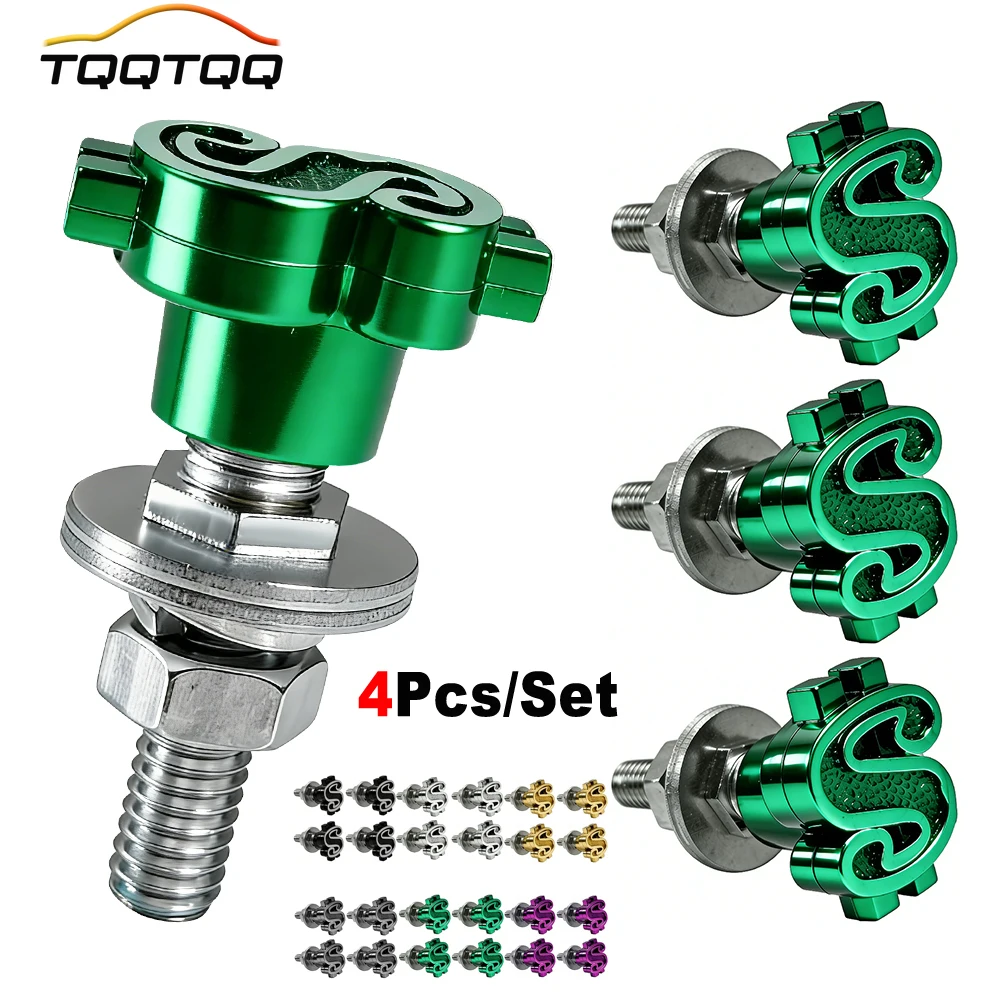4PCS Dollar License Screws Skeleton Frame Plate Bolt Decor for Car, Motorcycle, Truck, Vehicle
4PCS Dollar License Screws Skeleton Frame Plate Bolt Decor for Car, Motorcycle, Truck, Vehicle