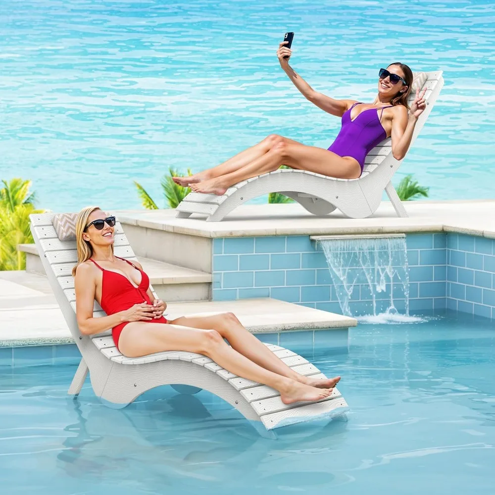 Pool Lounge Chairs Set of 2 - Anti-Floating HDPS Design for Pools & Backyard Sun Decks, Weighted Pool Chairs and Lounges for Poo
Pool Lounge Chairs Set of 2 - Anti-Floating HDPS Design for Pools & Backyard Sun Decks, Weighted Pool Chairs and Lounges for Poo