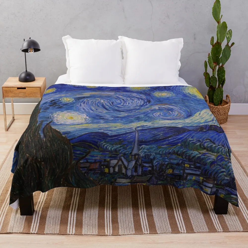 The Starry Night by Vincent van Gogh (1889) Throw Blanket Blankets For Sofas Sofa Throw Blanket Cute Blanket Single Blanket
The Starry Night by Vincent van Gogh (1889) Throw Blanket Blankets For Sofas Sofa Throw Blanket Cute Blanket Single Blanket