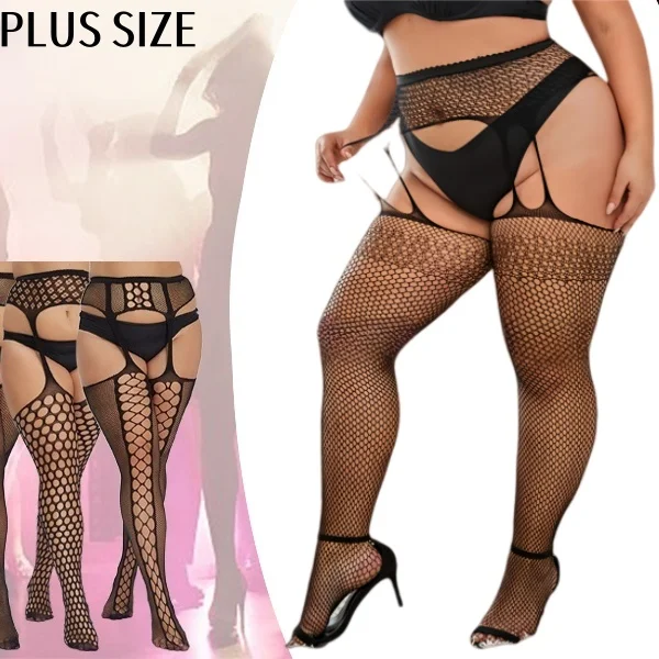 NEWFUNJOIN Plus Size Women's Lace Floral Thigh High Fishnet Garter Belt Body Stockings Pantyhose Over Knee Mesh Tights Leggings
NEWFUNJOIN Plus Size Women's Lace Floral Thigh High Fishnet Garter Belt Body Stockings Pantyhose Over Knee Mesh Tights Leggings