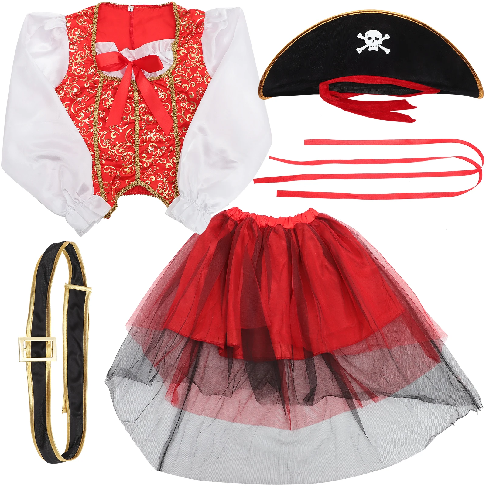 4pcs Pirate Kids Pirate Cosplay Outfit Soft Texture Halloween Outfit Cosplay Children Dress Baby Clothes Accessories
4pcs Pirate Kids Pirate Cosplay Outfit Soft Texture Halloween Outfit Cosplay Children Dress Baby Clothes Accessories