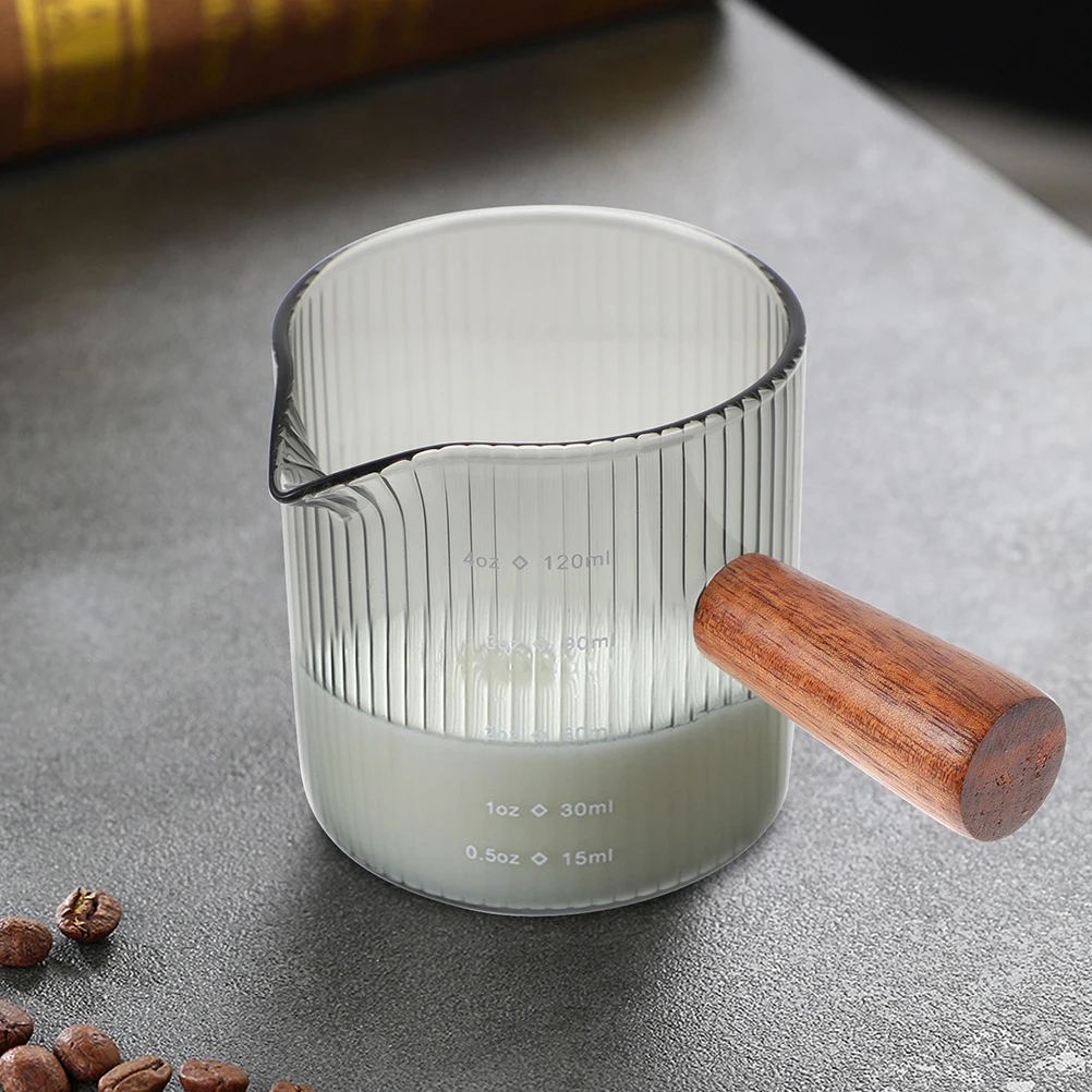 Glass Milk Pitcher with Wooden Handle Mini Coffee Creamer Dispenser for Espresso Syrup Sauce Home Hotel Use for Housewarming
Glass Milk Pitcher with Wooden Handle Mini Coffee Creamer Dispenser for Espresso Syrup Sauce Home Hotel Use for Housewarming