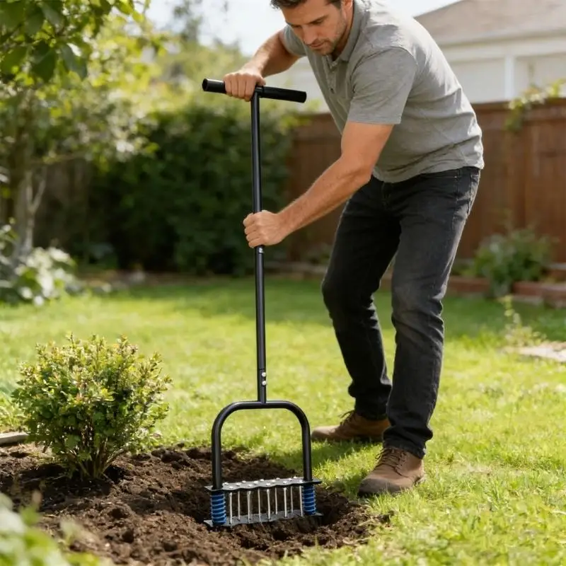 Strong Manual Lawn Aerator With 34.6 Inch Long Handle And Wide Step Plate For Back Saving Operation M4YD
Strong Manual Lawn Aerator With 34.6 Inch Long Handle And Wide Step Plate For Back Saving Operation M4YD