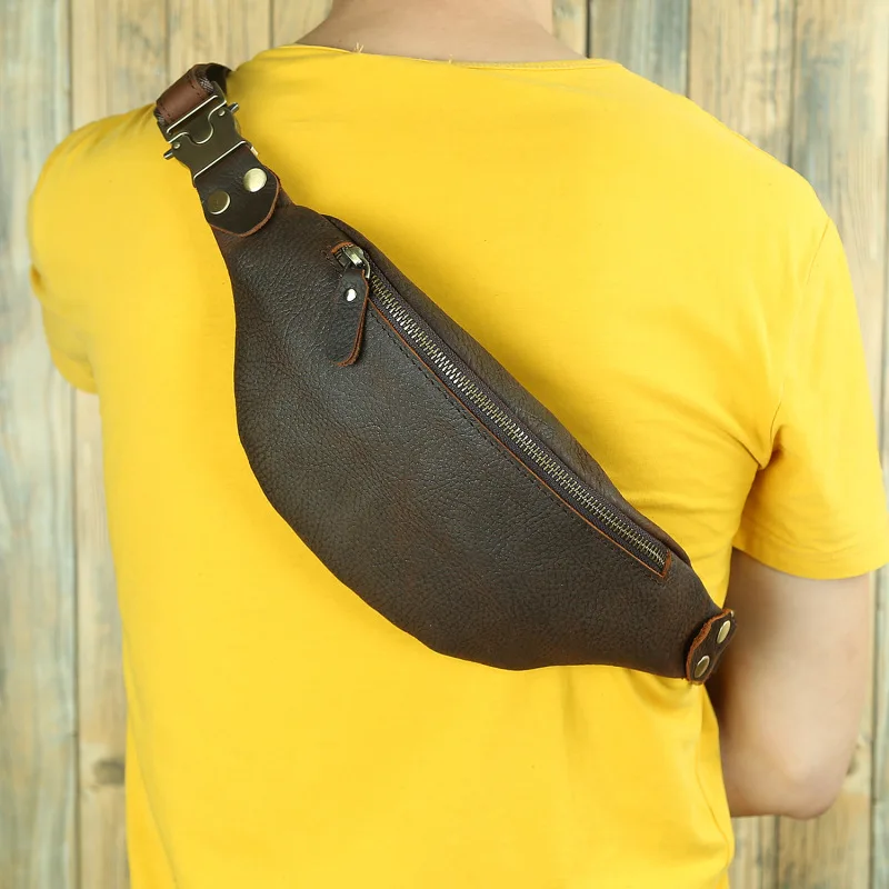 Men's 100% Leather Travel Waist Bag Outdoor Sports Mobile Phone Waist Bag Multifunctional Crossbody Chest Bag
Men's 100% Leather Travel Waist Bag Outdoor Sports Mobile Phone Waist Bag Multifunctional Crossbody Chest Bag