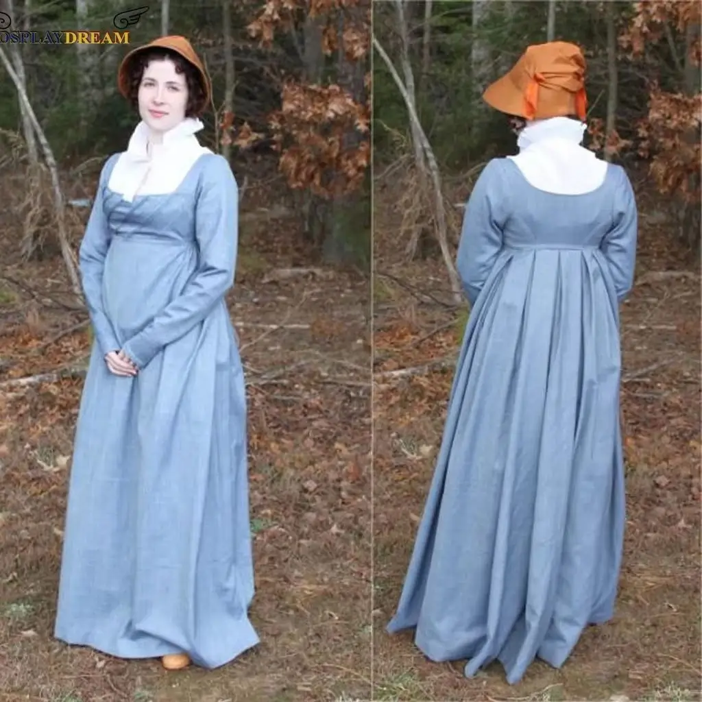 Jane Austen Blue And White Dress Pride and Prejudicev Regency Dress Victorian High Waistline Tea Party Dress Halloween Ball Gown
Jane Austen Blue And White Dress Pride and Prejudicev Regency Dress Victorian High Waistline Tea Party Dress Halloween Ball Gown