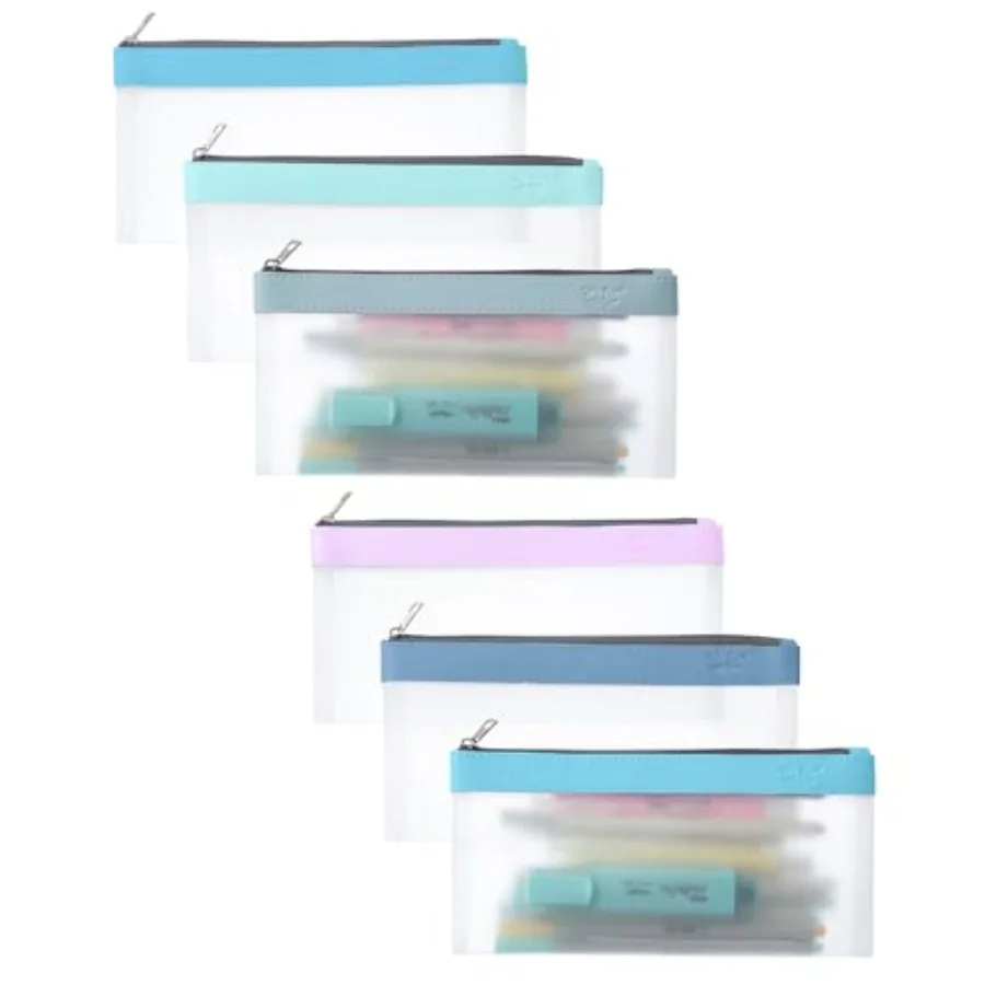 Clear Pencil Pouch, 8.50"x4.25", 6 Pack, Durable TPU Material, Medium Water-Resistant Pencil Bags with Smooth Zipper, Multipurp
Clear Pencil Pouch, 8.50"x4.25", 6 Pack, Durable TPU Material, Medium Water-Resistant Pencil Bags with Smooth Zipper, Multipurp