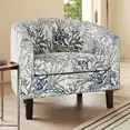 Accent Barrel Chair, Modern Tub Club Chair Upholstered Armchair For Living Room, Linen Chair With Gold Nail Head Trim Bla Legs
Accent Barrel Chair, Modern Tub Club Chair Upholstered Armchair For Living Room, Linen Chair With Gold Nail Head Trim Bla Legs