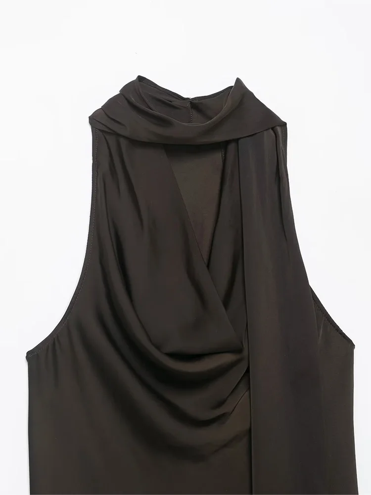 HH женская мода вечерние украшения с бахромой однотонный короткий топ летние сексуальные атласные топы без рукавов с текстурой для отдыха с лямкой на шее
HH женская мода вечерние украшения с бахромой однотонный короткий топ летние сексуальные атласные топы без рукавов с текстурой для отдыха с лямкой на шее