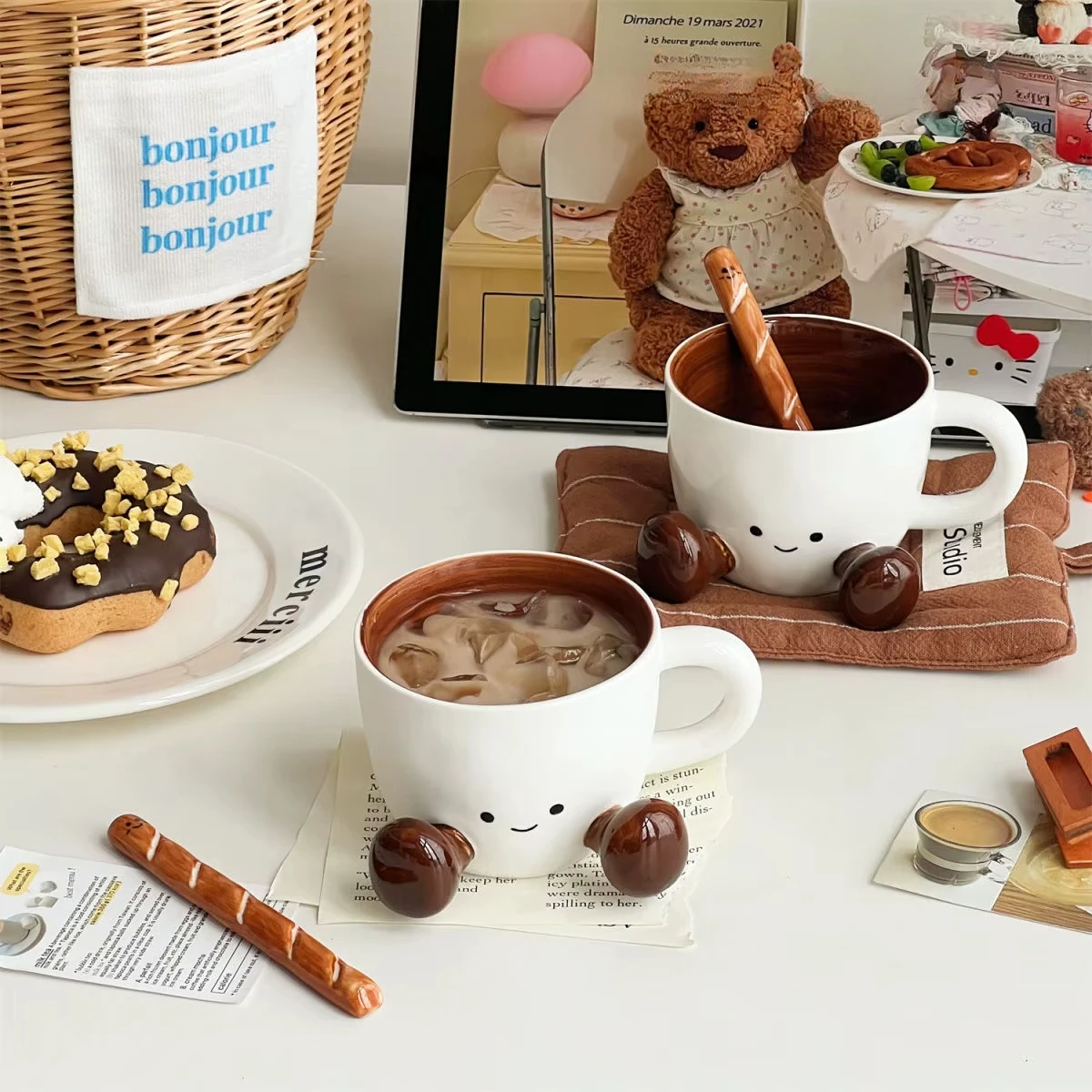 Ceramic Mug Creative Coffee Cup Cute Water Cup Kitchen Accessories Home Decoration Birthday Gifts Drinkware Desktop Decor
Ceramic Mug Creative Coffee Cup Cute Water Cup Kitchen Accessories Home Decoration Birthday Gifts Drinkware Desktop Decor