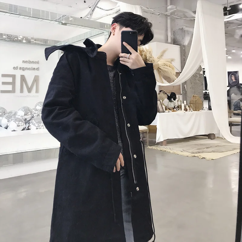 Autumn Fashion Printed Men Trench Coat Quality Black Overcoat Streetwear Hooded Windbreaker Casual Trenchcoat Zipper Jackets
Autumn Fashion Printed Men Trench Coat Quality Black Overcoat Streetwear Hooded Windbreaker Casual Trenchcoat Zipper Jackets
