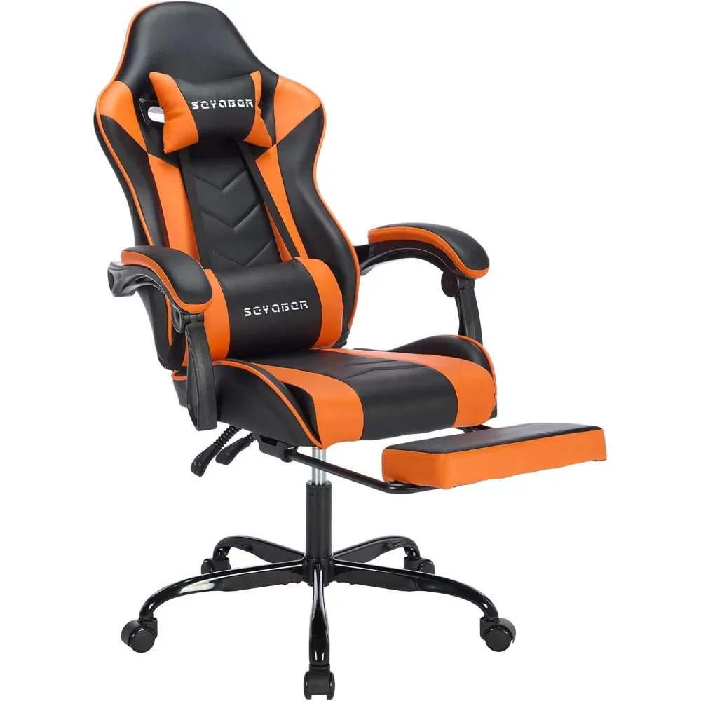 Game Chair Pu Leather Computer Desk Chair, Ergonomic Gaming Chair with Footrest and Massage Video Game Chairs, Adjustable
Game Chair Pu Leather Computer Desk Chair, Ergonomic Gaming Chair with Footrest and Massage Video Game Chairs, Adjustable
