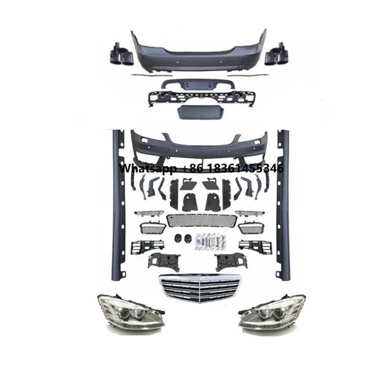 S63 Style BodyKit Front Rear Bumpers Diffuser Side Skirts Grille LED Headlights Body Kits For 2006-
S63 Style BodyKit Front Rear Bumpers Diffuser Side Skirts Grille LED Headlights Body Kits For 2006-