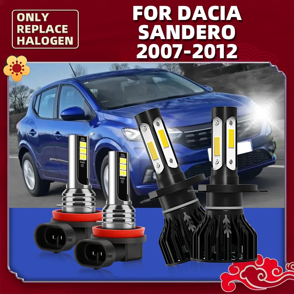 LED Headlight Bulbs 12V Hi Lo Four-Sides Car Lamps Front Beam / Fog Luces 6000K For Dacia Sandero 2007 2008 2009 2010 2011 2012
LED Headlight Bulbs 12V Hi Lo Four-Sides Car Lamps Front Beam / Fog Luces 6000K For Dacia Sandero 2007 2008 2009 2010 2011 2012