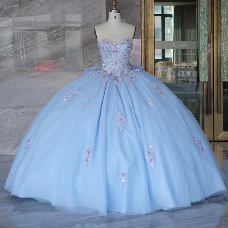 Небесно-голубое блестящее платье Quinceanera с открытыми плечами, аппликация, цветок, бисер, хрустальный бант, тюлевое платье для вечеринки, дня рождения, сладкое платье 16, Vesti
Небесно-голубое блестящее платье Quinceanera с открытыми плечами, аппликация, цветок, бисер, хрустальный бант, тюлевое платье для вечеринки, дня рождения, сладкое платье 16, Vesti