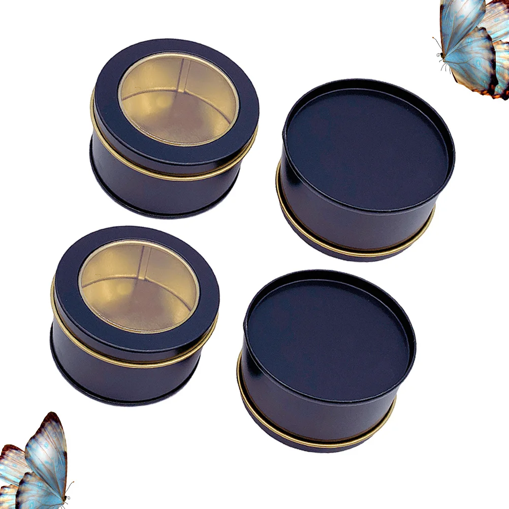 4Pcs Black Tinplate Storage Boxes Portable Sealed Tea Canisters Flat Lid Open Canisters for Tea Candy Flour Nuts Storage
4Pcs Black Tinplate Storage Boxes Portable Sealed Tea Canisters Flat Lid Open Canisters for Tea Candy Flour Nuts Storage