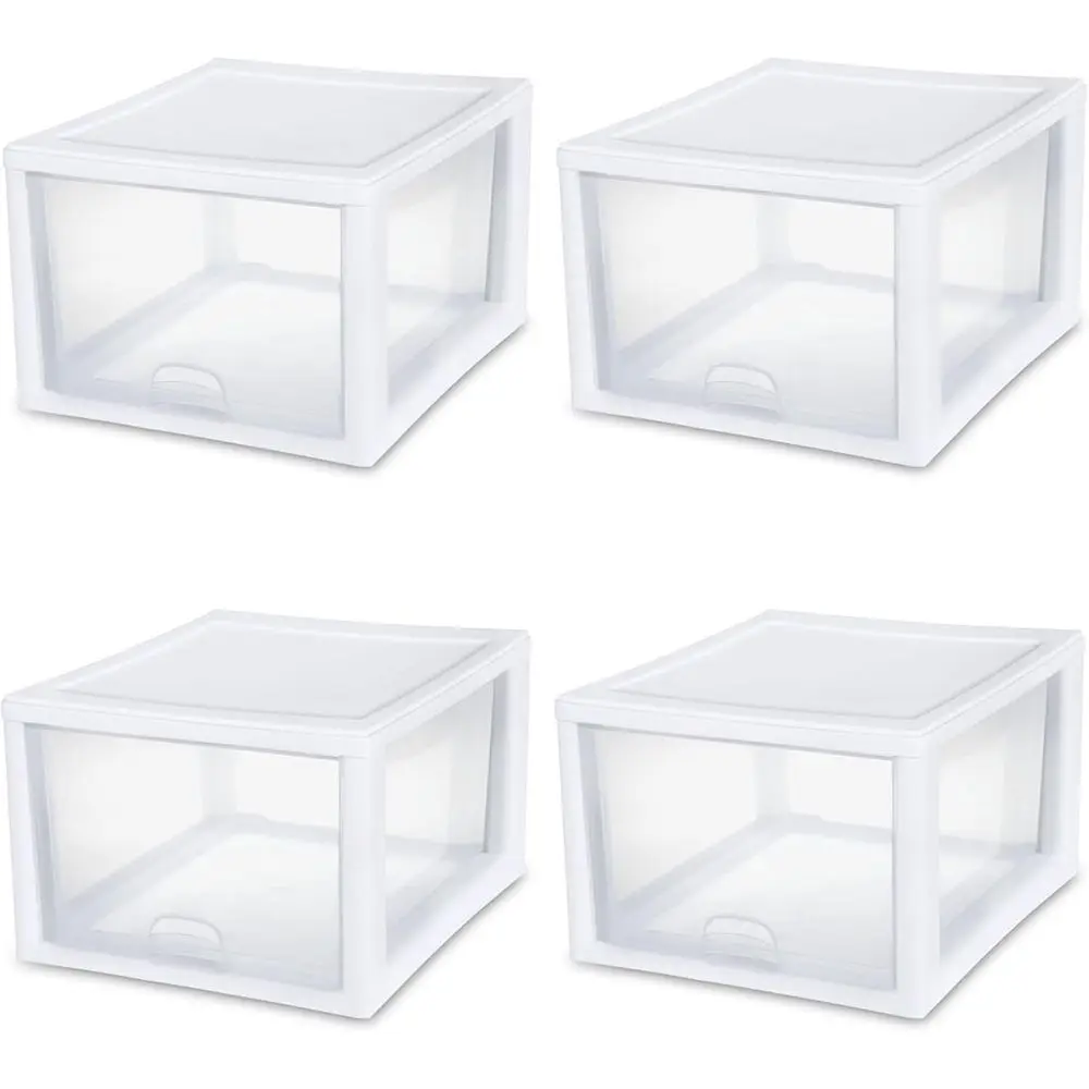 27 Quart Clear Stackable Storage Bins for Closets, Ideal for Clothes, Accessories, Supplies, and Linens
27 Quart Clear Stackable Storage Bins for Closets, Ideal for Clothes, Accessories, Supplies, and Linens