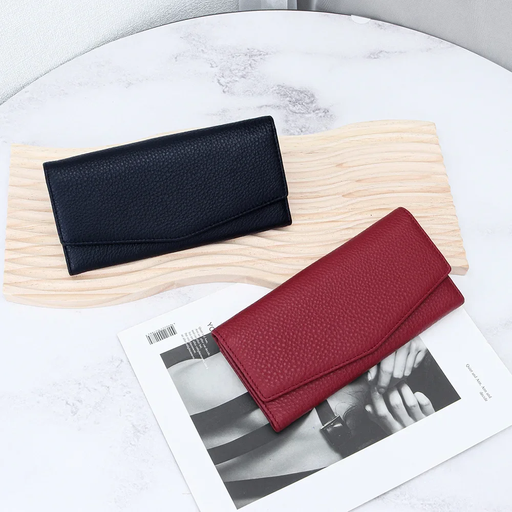 Multi Functional Women's Money Clip Handbag Long Women's Wallet Cowhide Leather Three Fold Multi Card Large Capacity Money Clip
Multi Functional Women's Money Clip Handbag Long Women's Wallet Cowhide Leather Three Fold Multi Card Large Capacity Money Clip