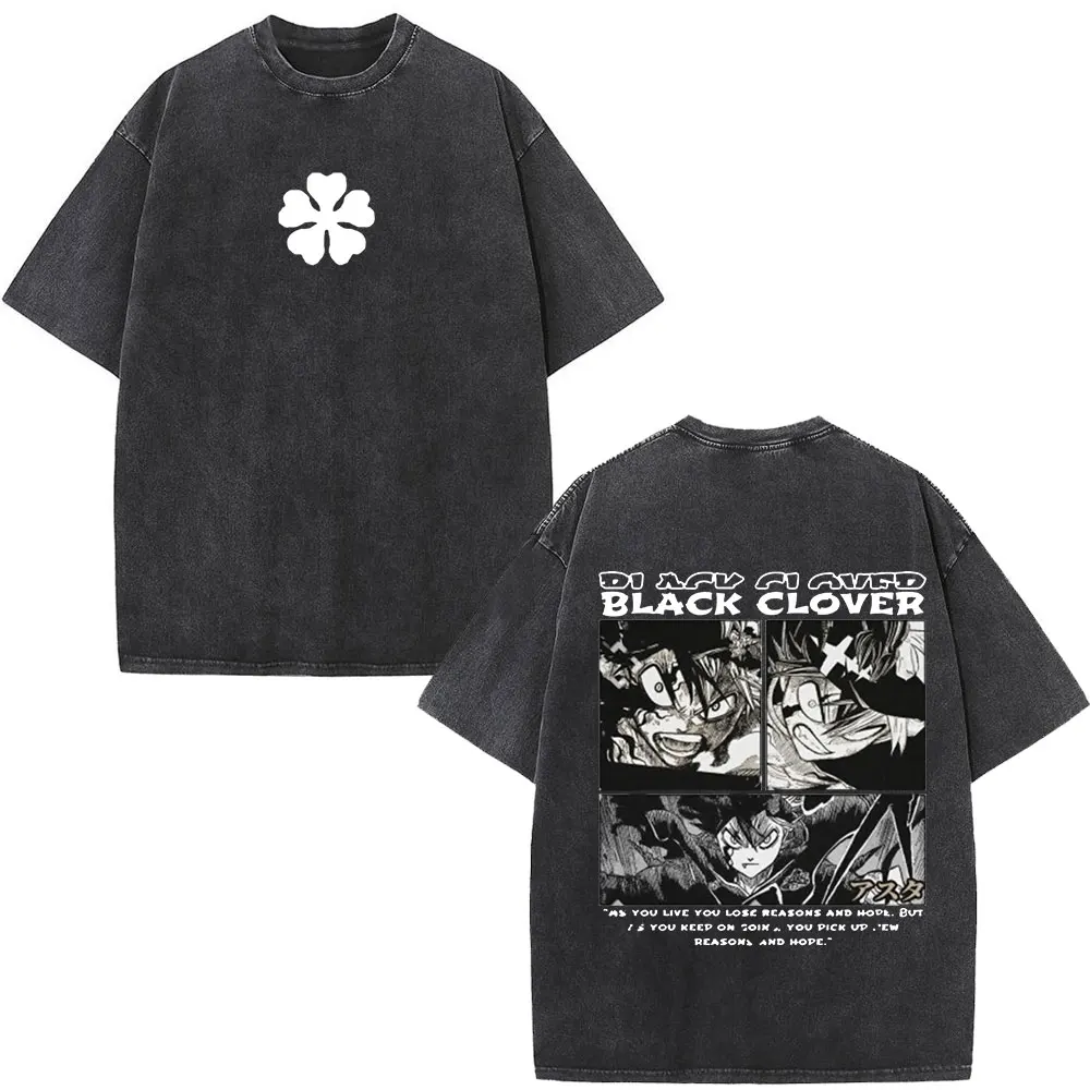 2026 summer Black Clover Anime T-shirt Vintage Washed Unisex Harajuku Streetwear Manga Panel Print Casual Tee
2026 summer Black Clover Anime T-shirt Vintage Washed Unisex Harajuku Streetwear Manga Panel Print Casual Tee