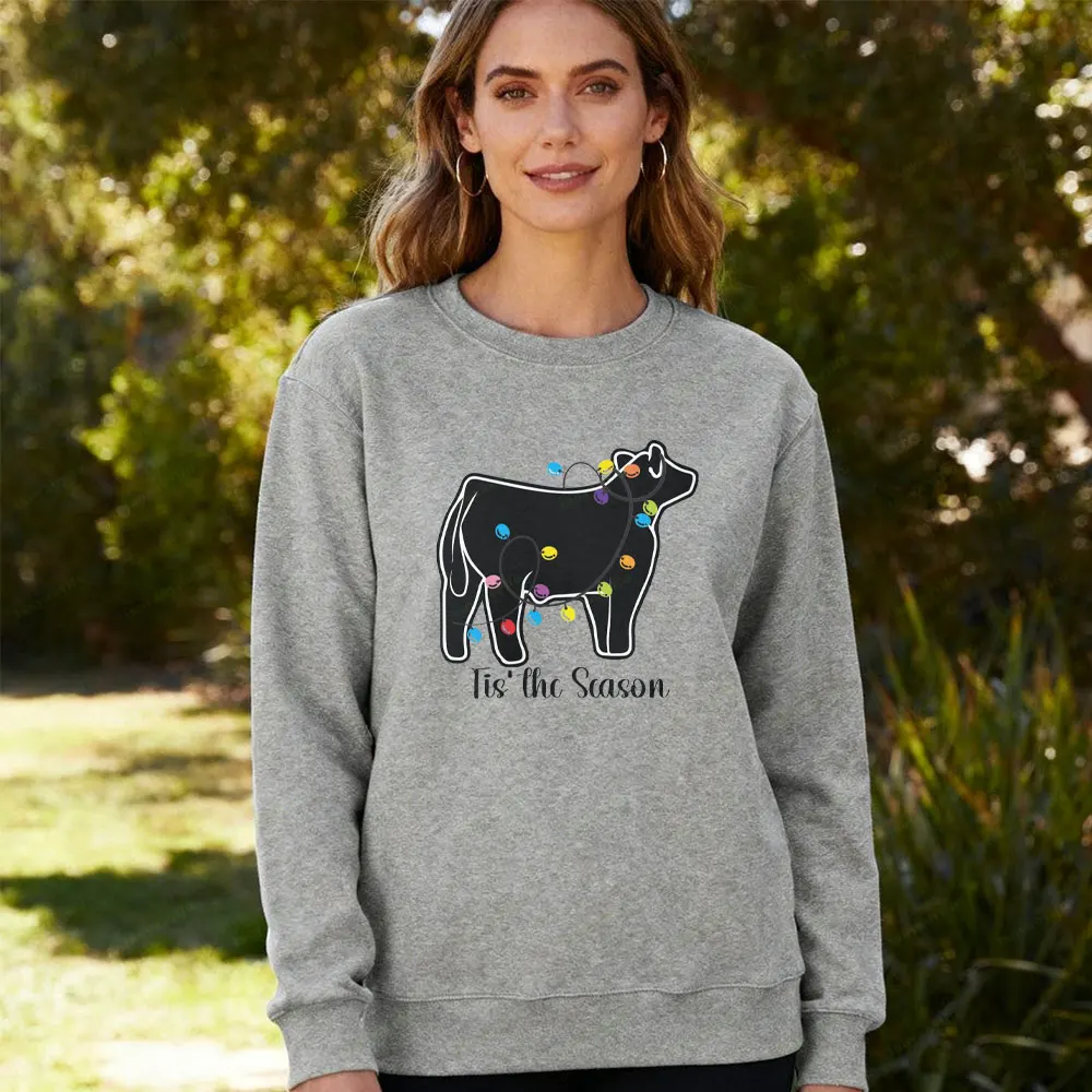 Mom Sweater Christmas Lights Steer County Fair Sweatshirts Tis The Season Christmas Heifer Livestock It's Fine Long Sleeve Tops
Mom Sweater Christmas Lights Steer County Fair Sweatshirts Tis The Season Christmas Heifer Livestock It's Fine Long Sleeve Tops