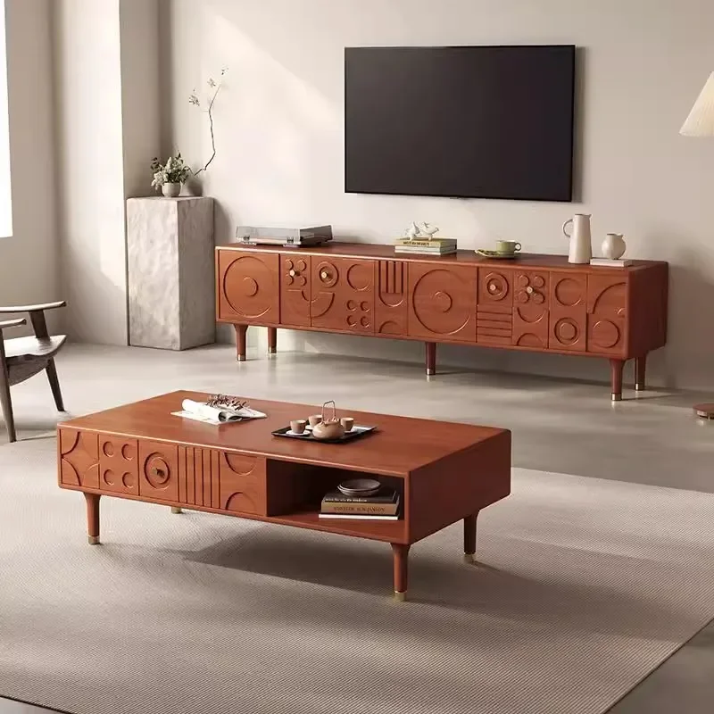 Vintage carved solid wood TV cabinet, coffee table modern medieval home furniture, living room TV stand coffee table
Vintage carved solid wood TV cabinet, coffee table modern medieval home furniture, living room TV stand coffee table