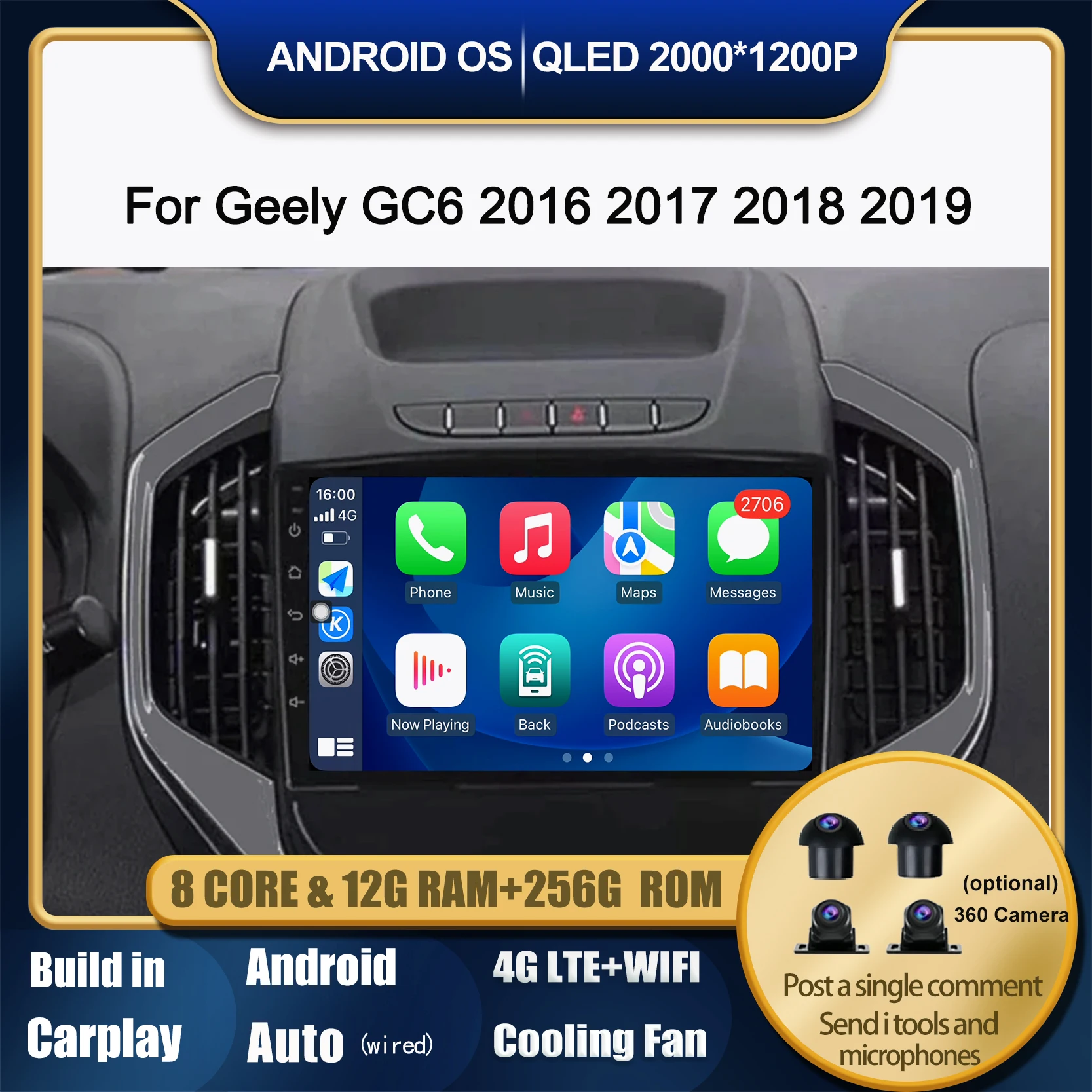 Android 14 Car Radio For Geely GC6 2016 2017 2018 2019 GPS Navigation Multimedia Player Stereo Android Auto Carplay Bluetooth 4G
Android 14 Car Radio For Geely GC6 2016 2017 2018 2019 GPS Navigation Multimedia Player Stereo Android Auto Carplay Bluetooth 4G