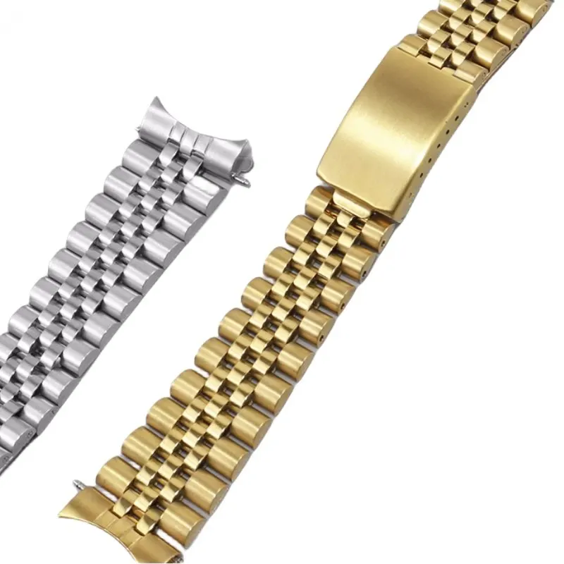 18mm 19mm 20mm Vintage Silver Gold Curved End Jubilee Stainless Steel Watch Band Strap for ROX Watch Replance Bracelet
18mm 19mm 20mm Vintage Silver Gold Curved End Jubilee Stainless Steel Watch Band Strap for ROX Watch Replance Bracelet