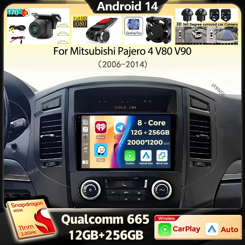 Android 14 Carplay Car Radio For Mitsubishi Pajero 4 V80 V90 2006 - 2014 Navigation Video Player Multimedia Stereo Unit GPS Head
Android 14 Carplay Car Radio For Mitsubishi Pajero 4 V80 V90 2006 - 2014 Navigation Video Player Multimedia Stereo Unit GPS Head