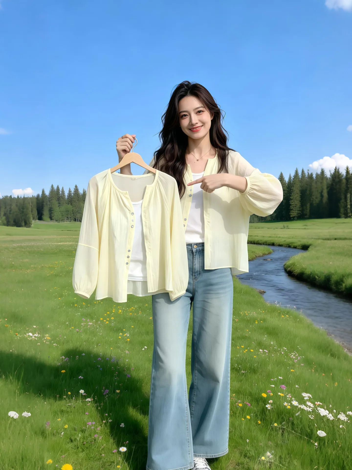 Unique Beautiful Summer New Women's Loose Lightweight Breathable Sunscreen Long Sleeve Shirt Korean Style Commute round Neck
Unique Beautiful Summer New Women's Loose Lightweight Breathable Sunscreen Long Sleeve Shirt Korean Style Commute round Neck