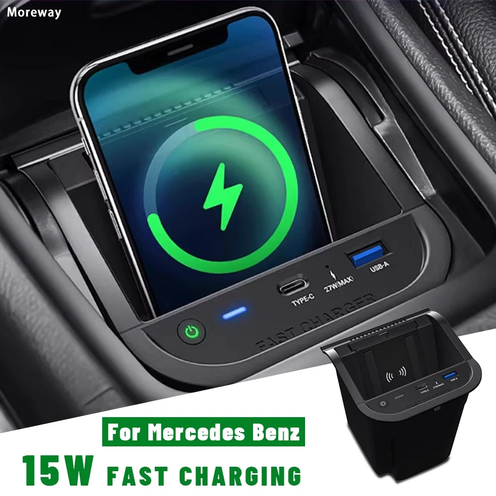Moreway wireless charger For Mercedes Benz CLA 200 2015 GLA A Class W176 X156 phone holder charging Fast charge Car interior
Moreway wireless charger For Mercedes Benz CLA 200 2015 GLA A Class W176 X156 phone holder charging Fast charge Car interior