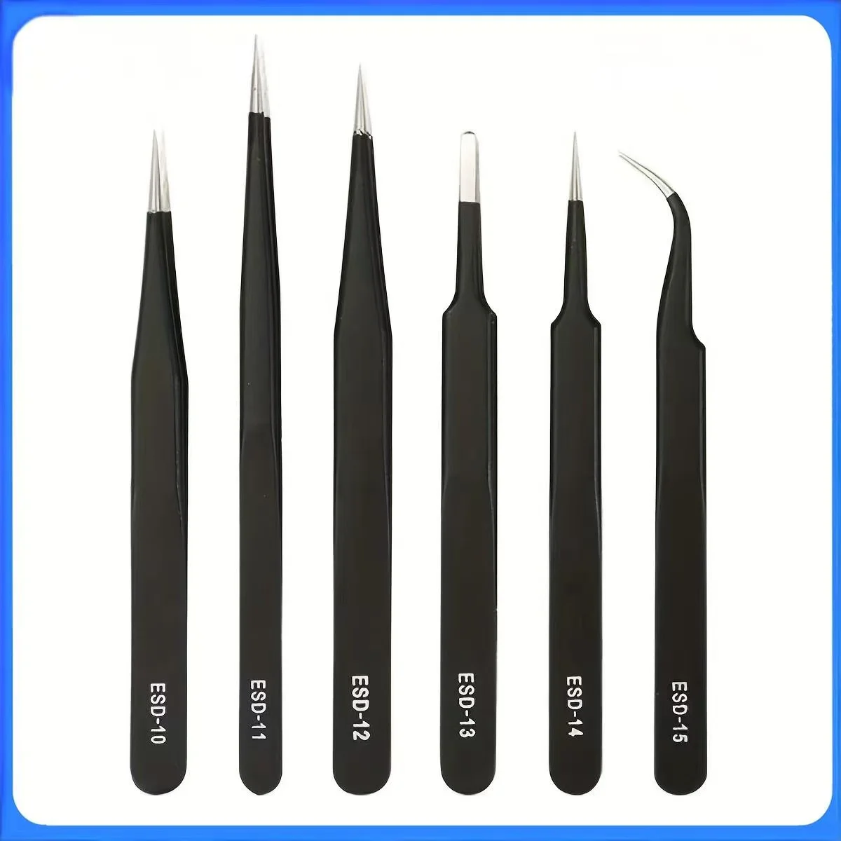 6 шт. антистатические пинцеты из нержавеющей стали, прецизионное обслуживание, промышленный ремонт, изогнутые рабочие модели, ручной инструмент
6 шт. антистатические пинцеты из нержавеющей стали, прецизионное обслуживание, промышленный ремонт, изогнутые рабочие модели, ручной инструмент