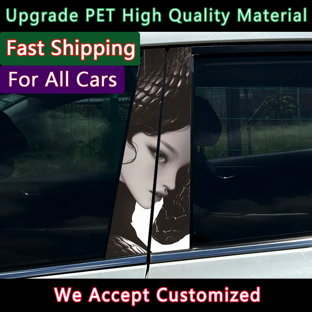 Black Snake Viper Beauty Lady Car B Pillar Sticker Waterproof Center Column Cover Scratches Sunscreen Car Accessories
Black Snake Viper Beauty Lady Car B Pillar Sticker Waterproof Center Column Cover Scratches Sunscreen Car Accessories