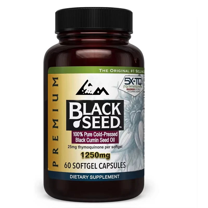 High quality black seed oil capsules - helpful for digestive health and immune support -60 capsules, 1250mg
High quality black seed oil capsules - helpful for digestive health and immune support -60 capsules, 1250mg