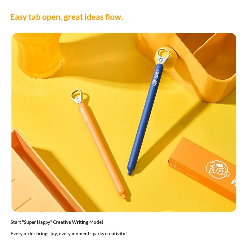 New KACO Fanta Co-branded Side Press Pull Ring Gel Pen 0.5mm Fun Stress Relief School Writing Office Signature Stationery Pens
New KACO Fanta Co-branded Side Press Pull Ring Gel Pen 0.5mm Fun Stress Relief School Writing Office Signature Stationery Pens