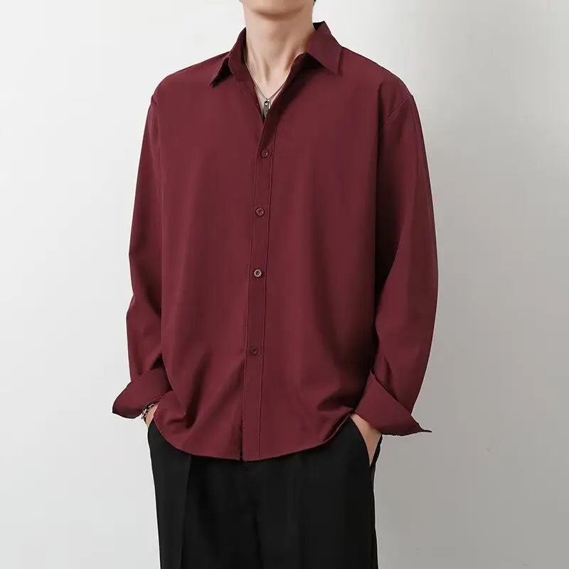 Faionable Casual Long Sve Red irt Slim Fit Men's Inner Wear Busin Formal Profional Autumn Spring Season irt
Faionable Casual Long Sve Red irt Slim Fit Men's Inner Wear Busin Formal Profional Autumn Spring Season irt