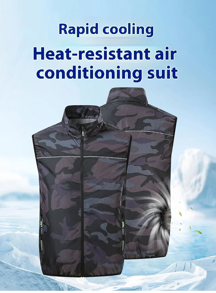 2025 Summer Air-conditioned Clothing Casual Outdoor Lining Mesh Breathable Fishing Intelligent Cooling Vest Ice Silk Men's Wear
2025 Summer Air-conditioned Clothing Casual Outdoor Lining Mesh Breathable Fishing Intelligent Cooling Vest Ice Silk Men's Wear