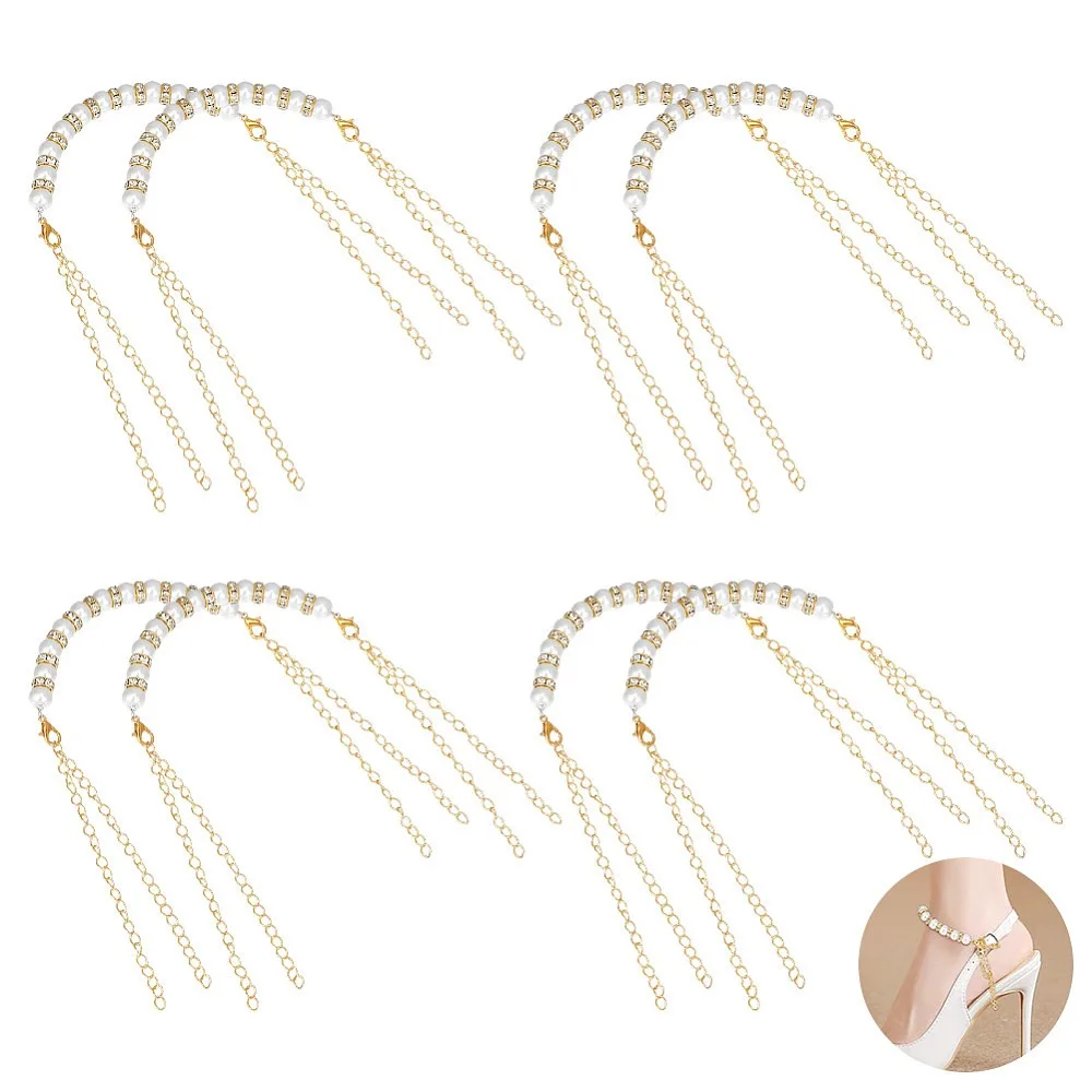 Glass Pearl Beads High-heeled Shoelaces Brass Shoelace Anti-loose Shoe Strap Golden 330mm 8pcs/set
Glass Pearl Beads High-heeled Shoelaces Brass Shoelace Anti-loose Shoe Strap Golden 330mm 8pcs/set