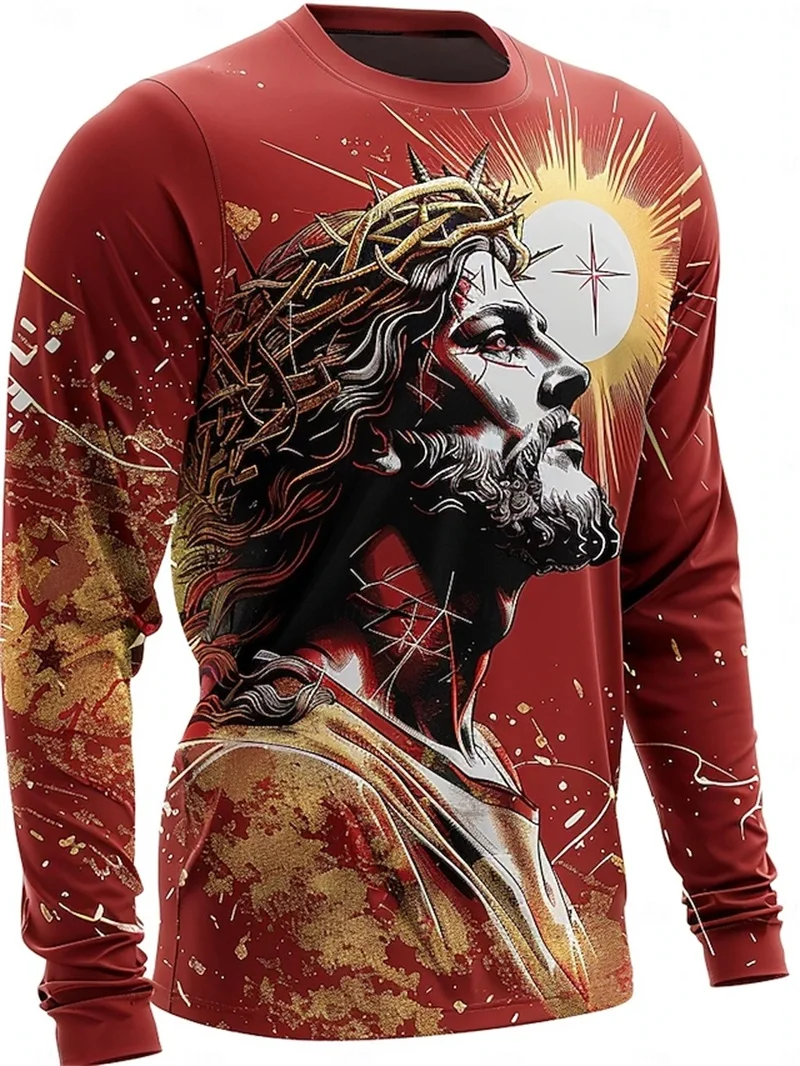 Men's Jesus Cross Graphic Long Sleeve T-Shirts 3D Print Faith Christian Round Neck Pullover Tees Autumn Daily Casual Street Tops
Men's Jesus Cross Graphic Long Sleeve T-Shirts 3D Print Faith Christian Round Neck Pullover Tees Autumn Daily Casual Street Tops