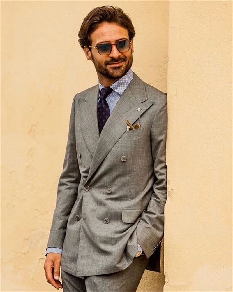 2 Pieces Casual Men Suit Custom Made Male Business Blazer+Pants Tuxedos Peaked Lapel Double Breasted Party Prom Wedding Suits
2 Pieces Casual Men Suit Custom Made Male Business Blazer+Pants Tuxedos Peaked Lapel Double Breasted Party Prom Wedding Suits