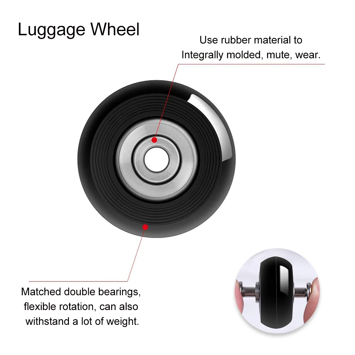 30 pcs Suitcase Caster Wheels Replacement Kit Rubber Mute Bearings Wear Resistant Luggage Accessories Travel Skateboarding Gear
30 pcs Suitcase Caster Wheels Replacement Kit Rubber Mute Bearings Wear Resistant Luggage Accessories Travel Skateboarding Gear