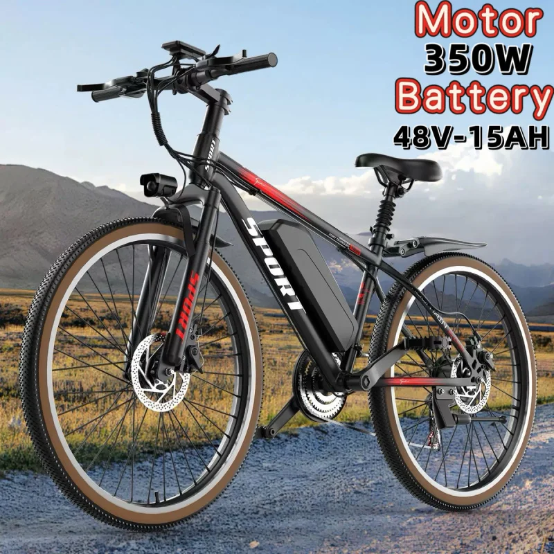 New 26-inch leisure E-Bike, 350W brushless motor 48V-15AH lithium battery electric bicycle, adult urban mobility two-wheeler
New 26-inch leisure E-Bike, 350W brushless motor 48V-15AH lithium battery electric bicycle, adult urban mobility two-wheeler