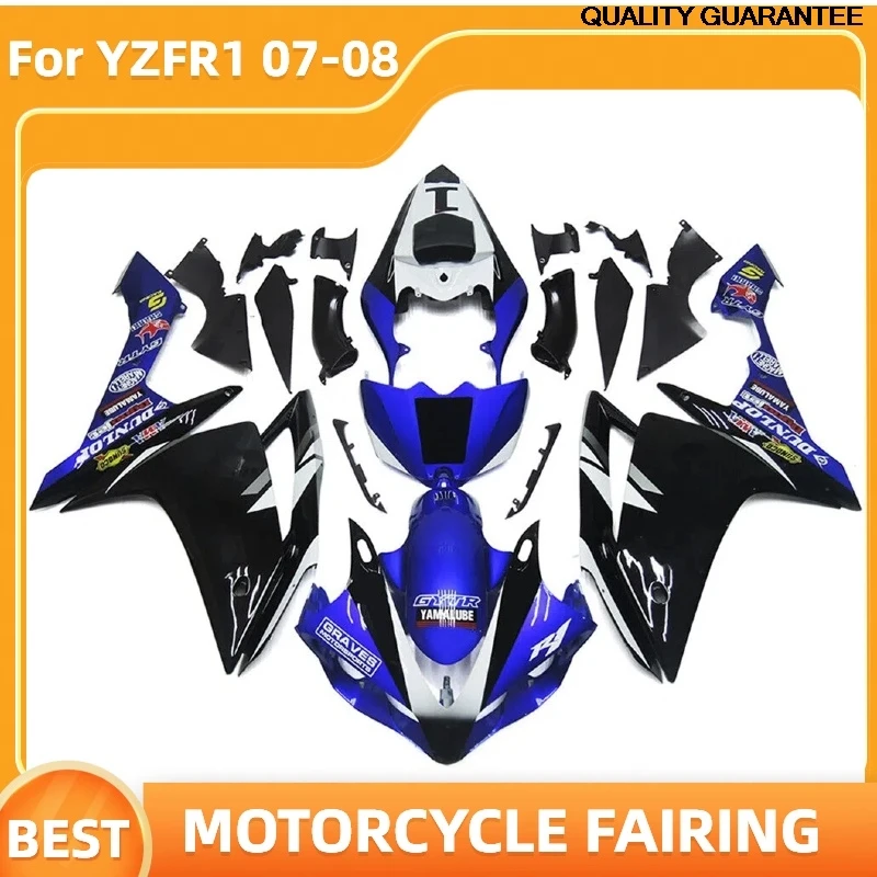 Комплект обтекателя спортивного велосипеда для YAMAHA R1 2007 2008 YZF R1 07 08, корпус для восстановления шоссейных гонок, синий, черный корпус
Комплект обтекателя спортивного велосипеда для YAMAHA R1 2007 2008 YZF R1 07 08, корпус для восстановления шоссейных гонок, синий, черный корпус
