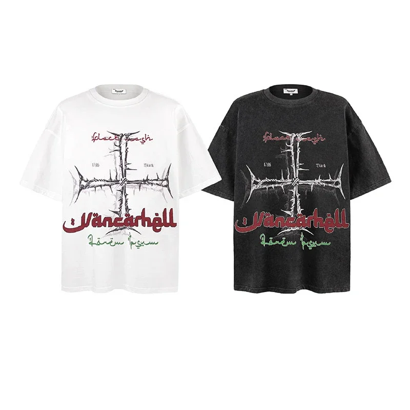 Summer Oversized T-shirts Men American Vintage Pure Cotton Printed Graphic Tees Fashion Couple Casual Short Sleeve T Shirts Male
Summer Oversized T-shirts Men American Vintage Pure Cotton Printed Graphic Tees Fashion Couple Casual Short Sleeve T Shirts Male