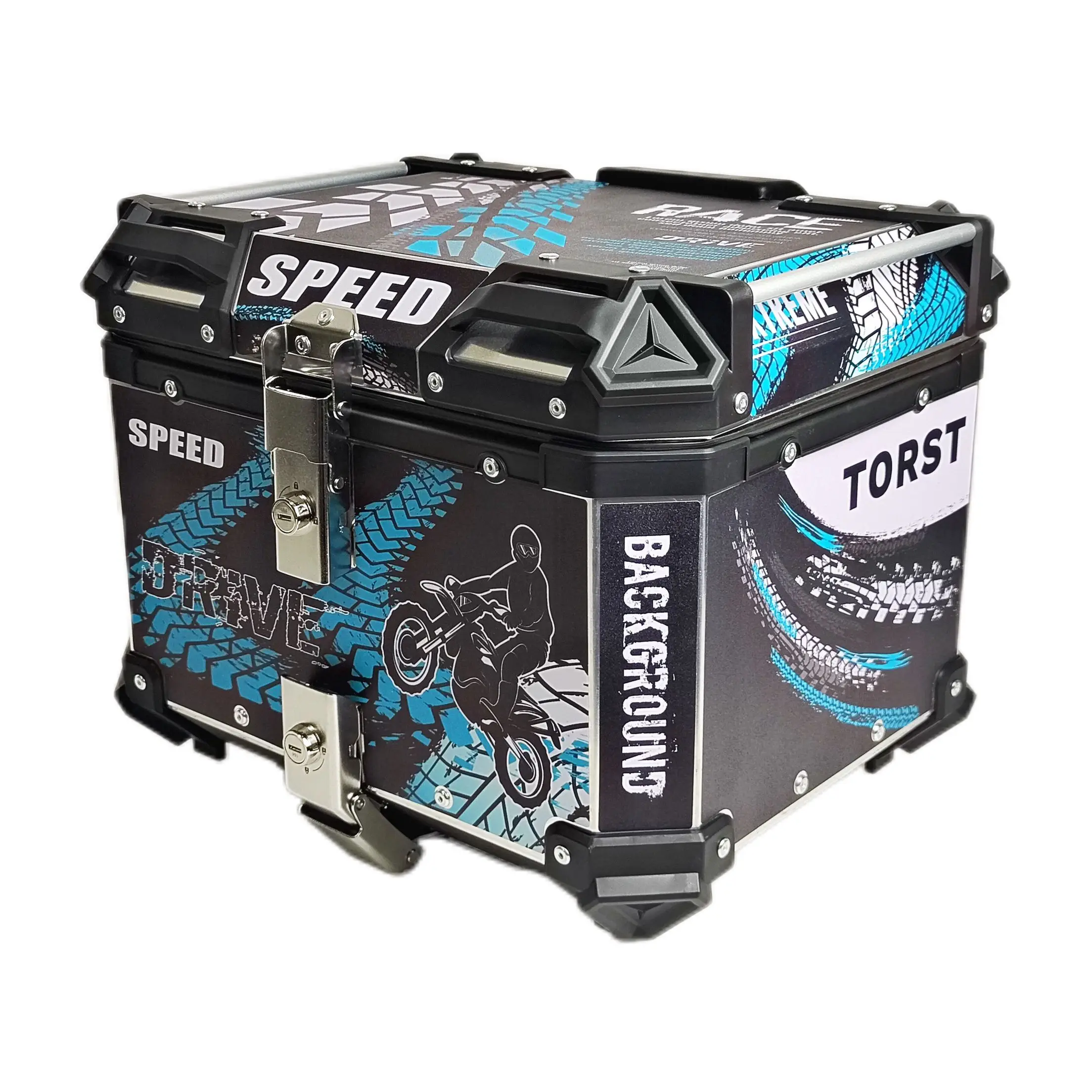 STLF Waterproof Motorcycle Tail Box Universal Top Tail Rear Helmet Box Lock 55L 
STLF Waterproof Motorcycle Tail Box Universal Top Tail Rear Helmet Box Lock 55L